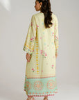 1 Piece Printed Raw Silk Kaftan
