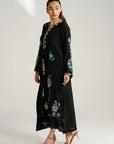 1 Piece Embroidered Raw Silk Kaftan
