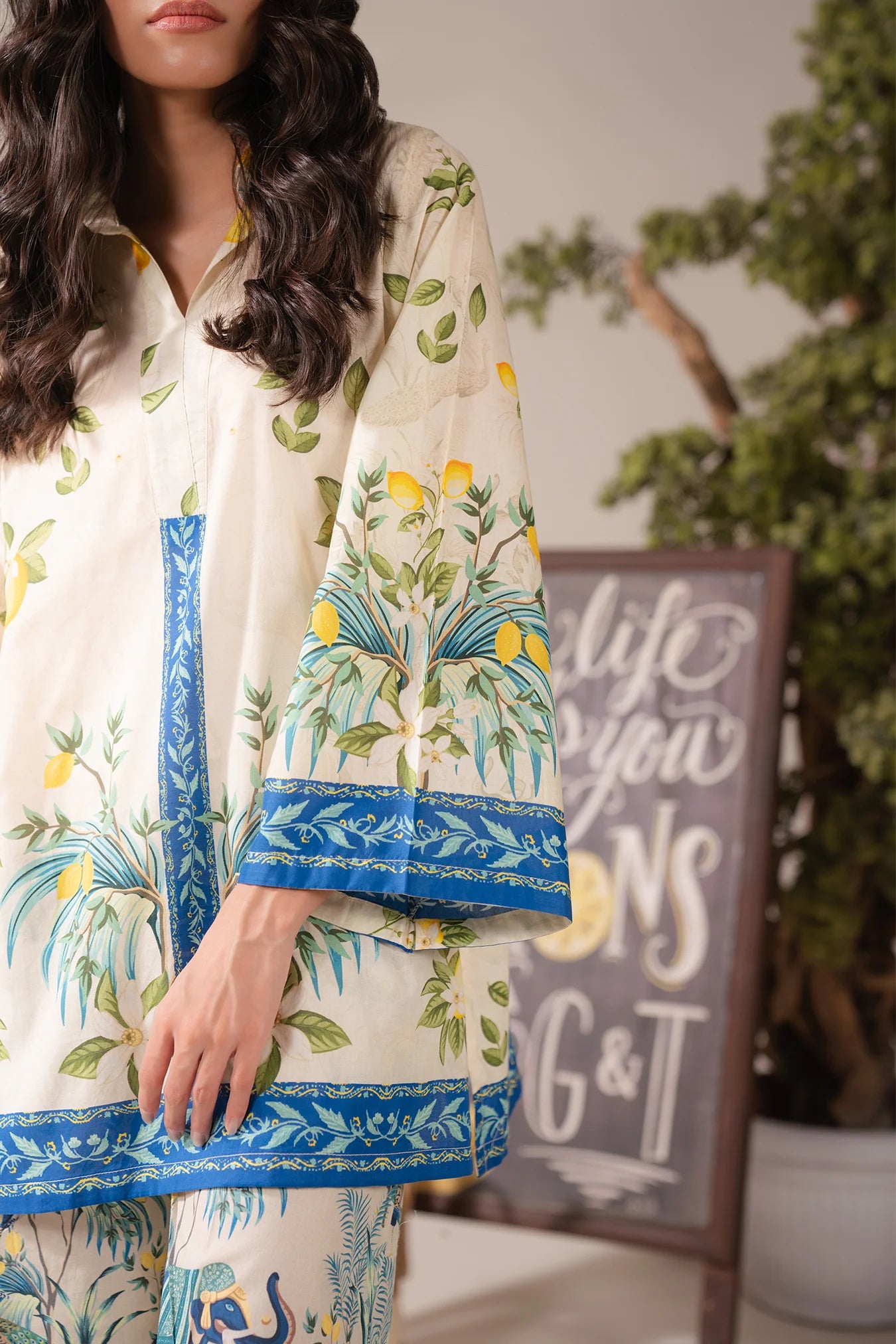 Order Lemon Print 2 Piece Lawn Suit - Stylish Co Ord Sets Online