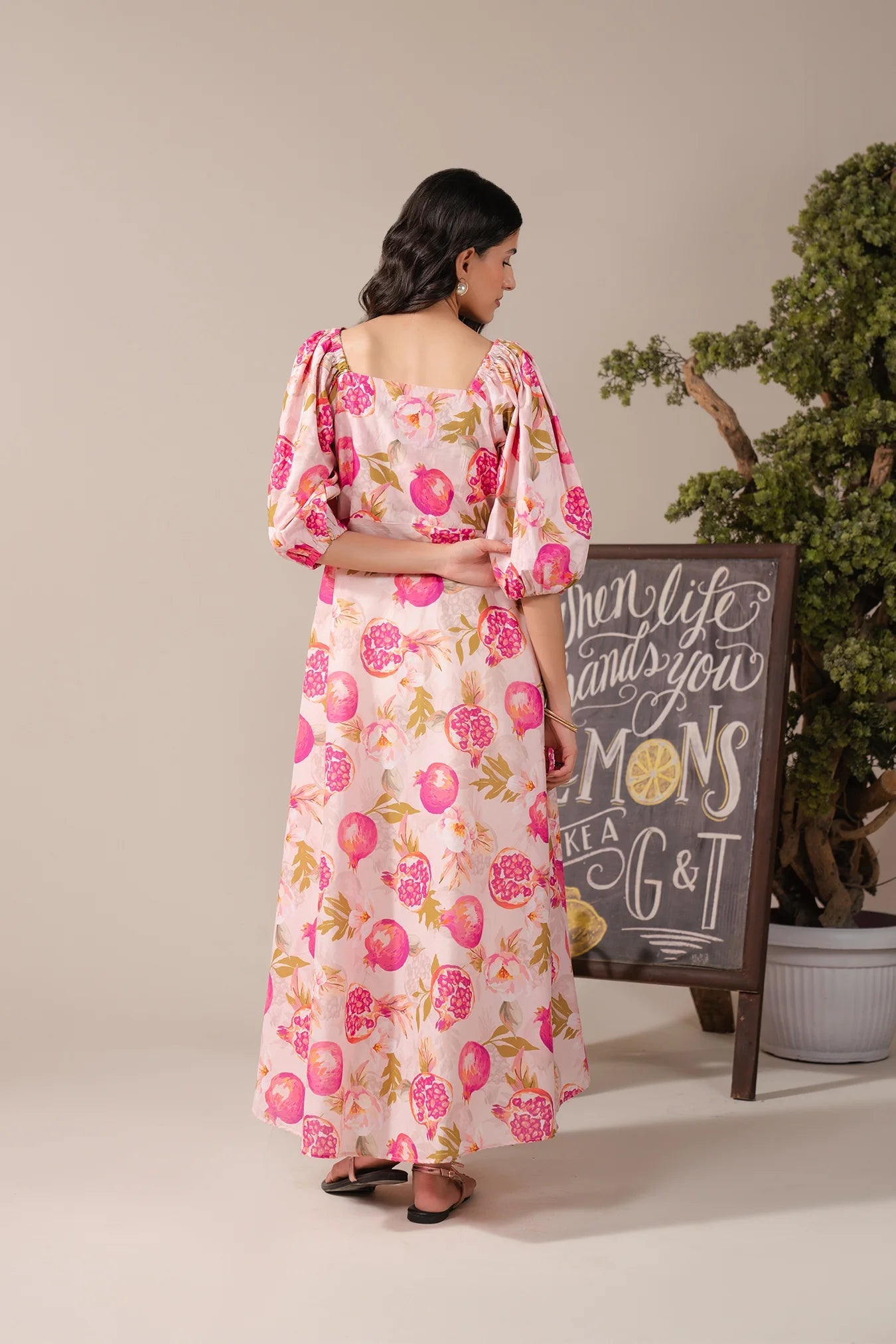 Pakistani maxi dress online in vibrant pink hues – frock-style 1 piece lawn outfit