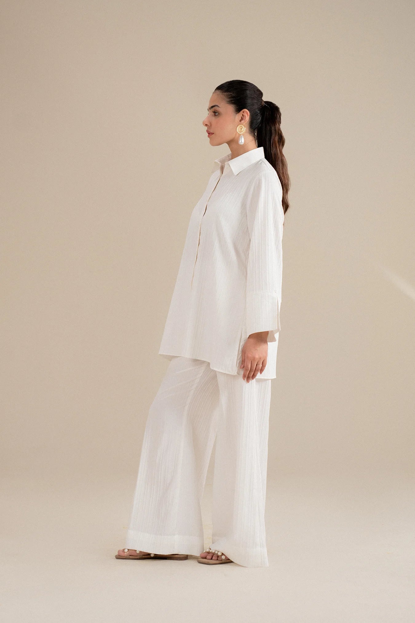 Patriotic white embroidered dress for women – perfect for Independence Day celebrations