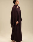 Plum abaya for women – dark purple plain colored abaya Beyond East Pakistan