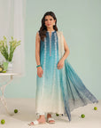 Premium lilac tie and dye dress featuring embroidered lawn shirt and chiffon dupatta, ideal for women in Jhelum Cantonment Pakistan