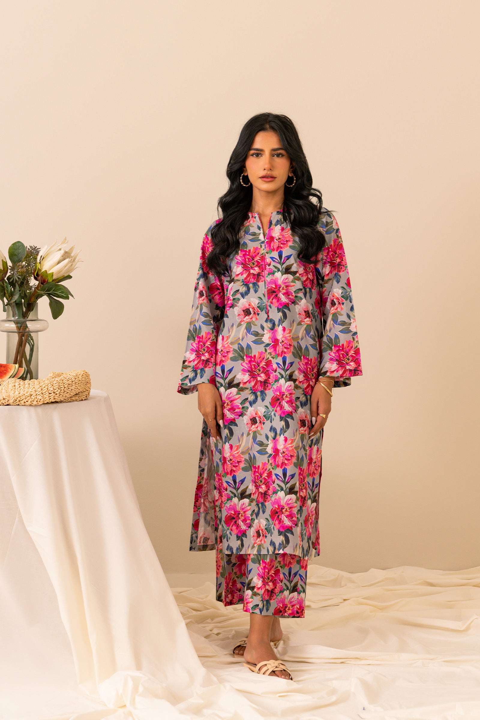 Shop Elegant multi-color printed 2-piece suit by Beyond East