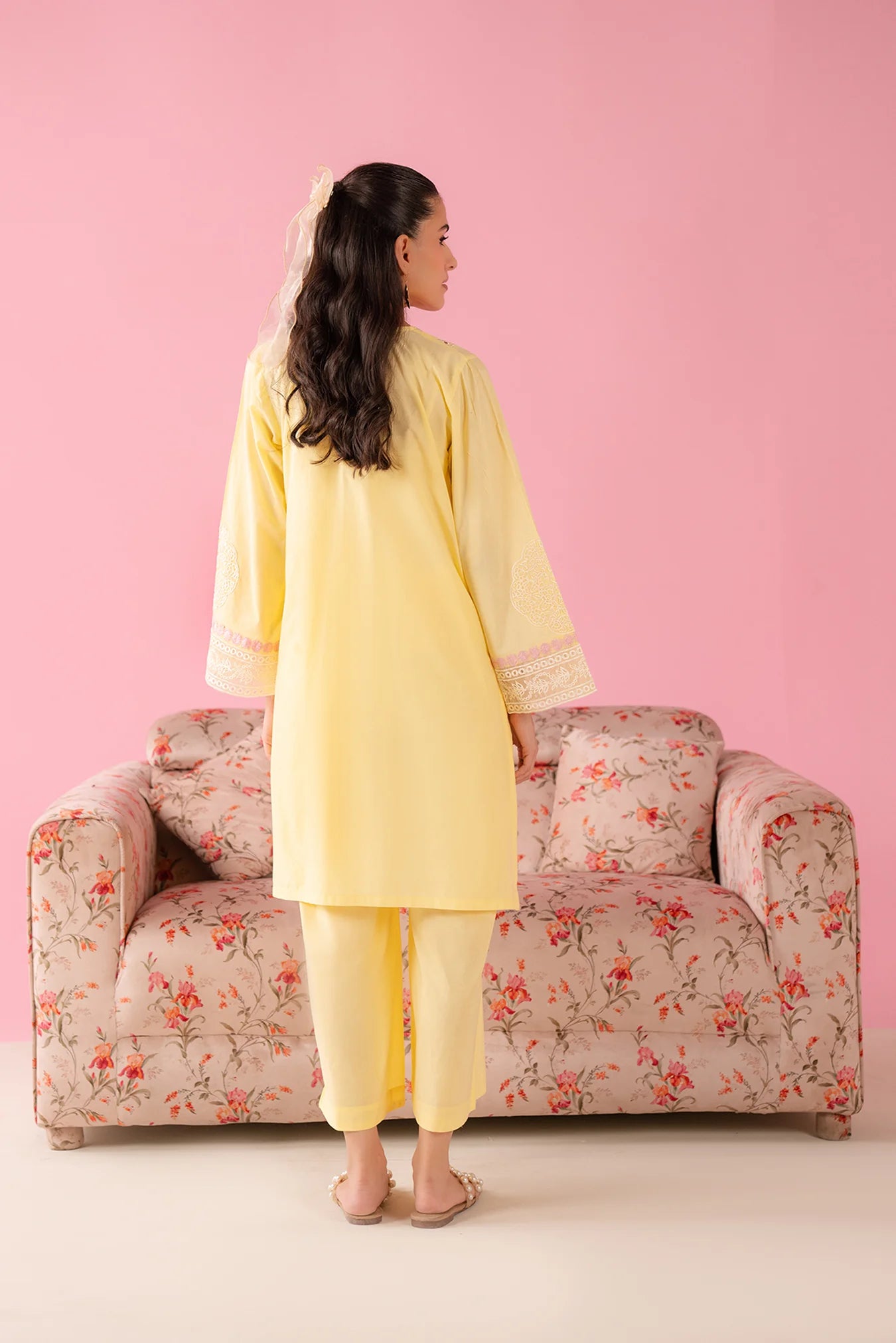 Shop Pakistani Dresses Online in Canada – 2 Piece Pastel Lawn Suit with Elegant Embroidery