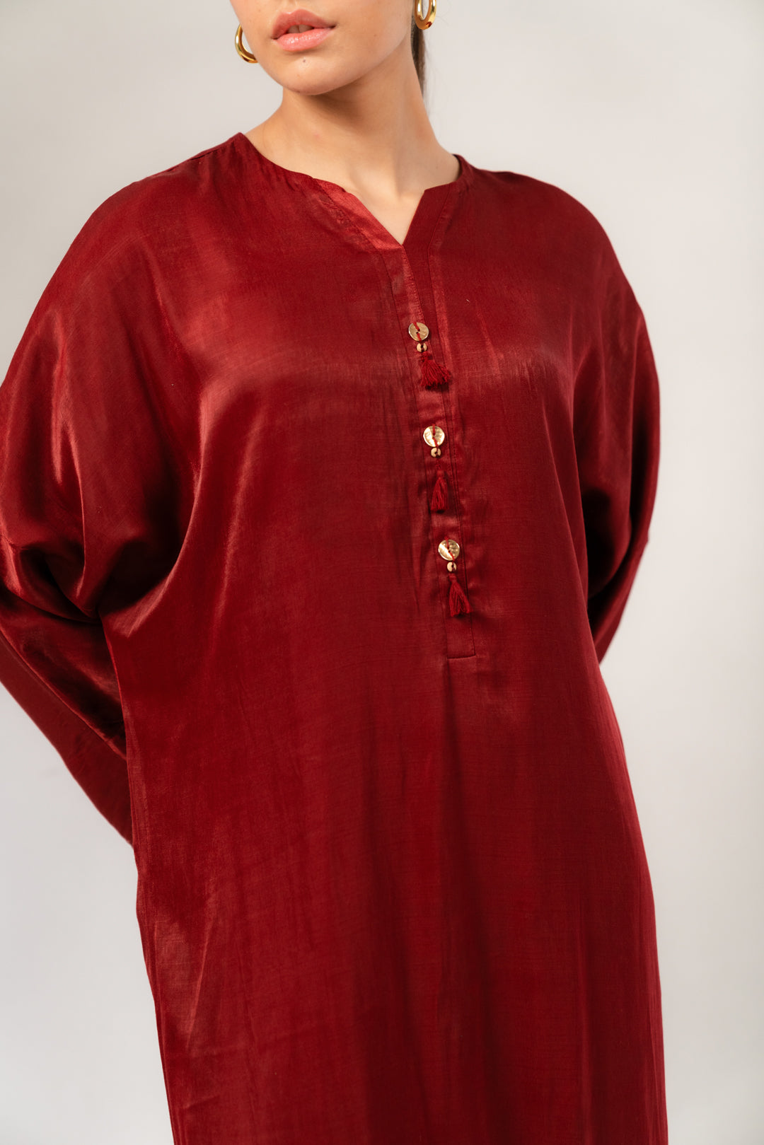 Shop Trendy 2-Piece Maroon Viscose Suit for Women – Soft, Breathable &amp; Stylish
