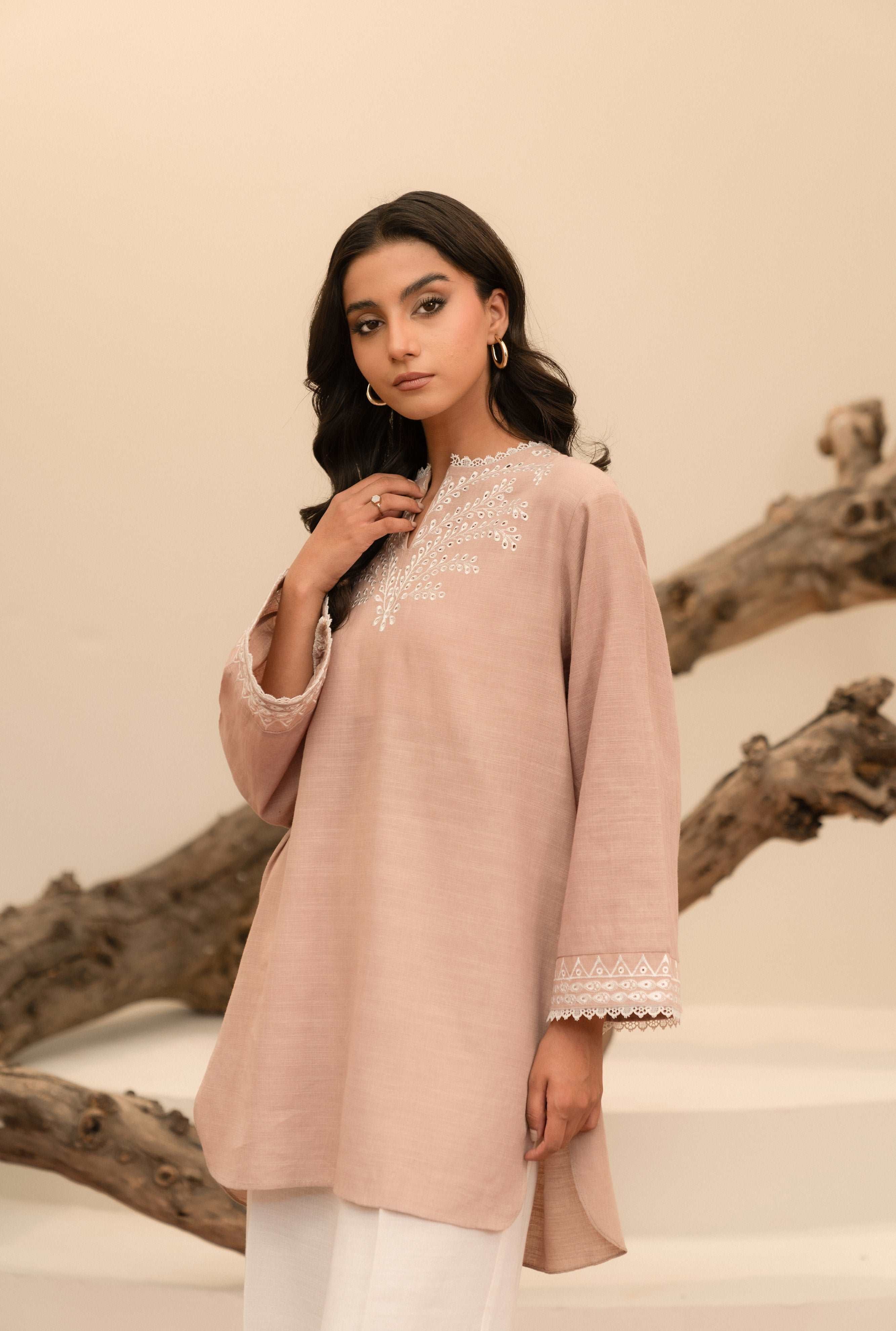 Shop online versatile embroidered khaddar shirt for women, perfect for casual and formal wear, 1 Piece Suit