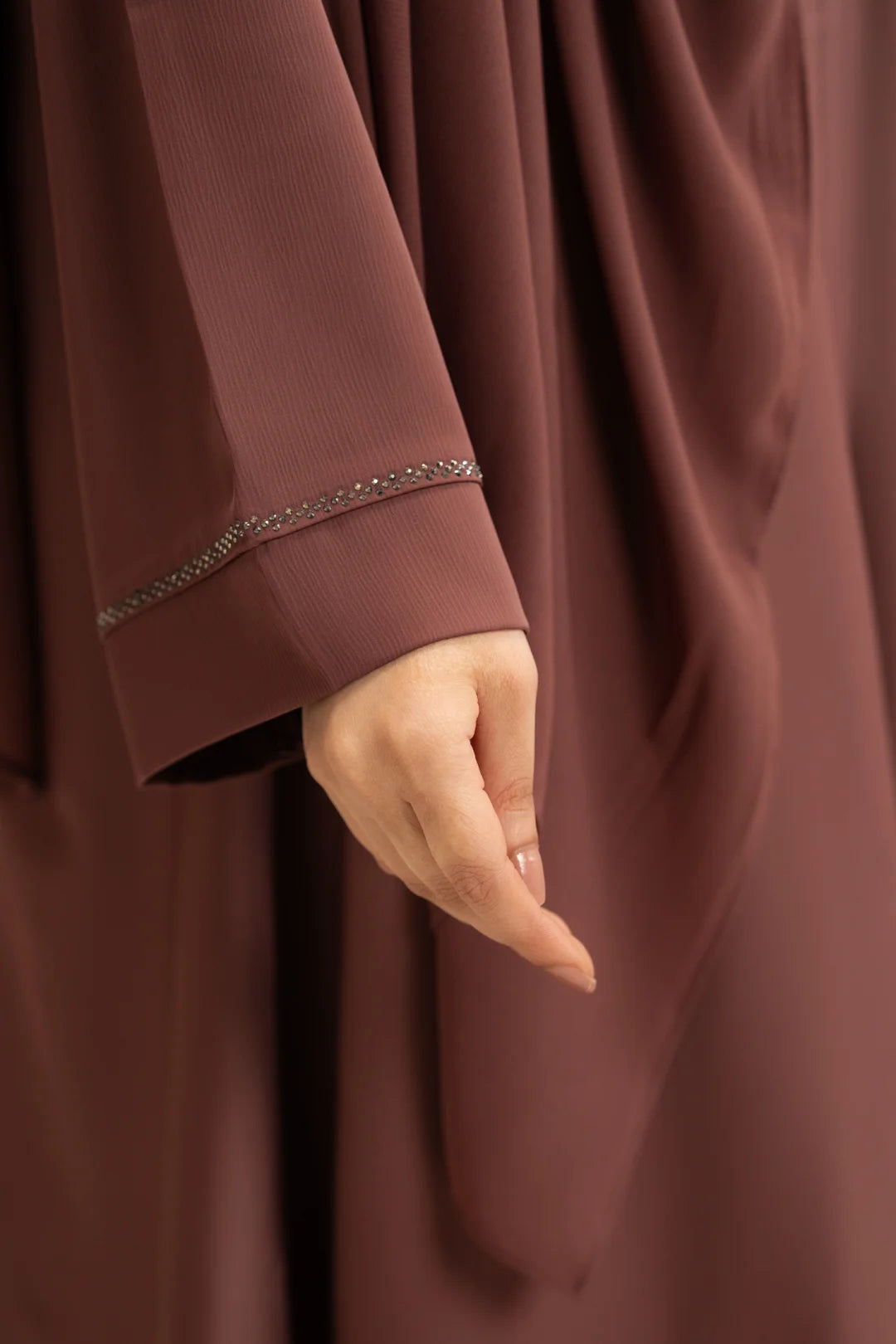 Simple tea pink abaya design for women – colored abaya Beyond East Pakistan