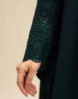 Sleeve embroidery detail emerald abaya – abaya sleeve designs WTB161100 Beyond East
