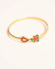 Slim Gold Kundan Flower Kara Bangle | Beyond East Pakistan