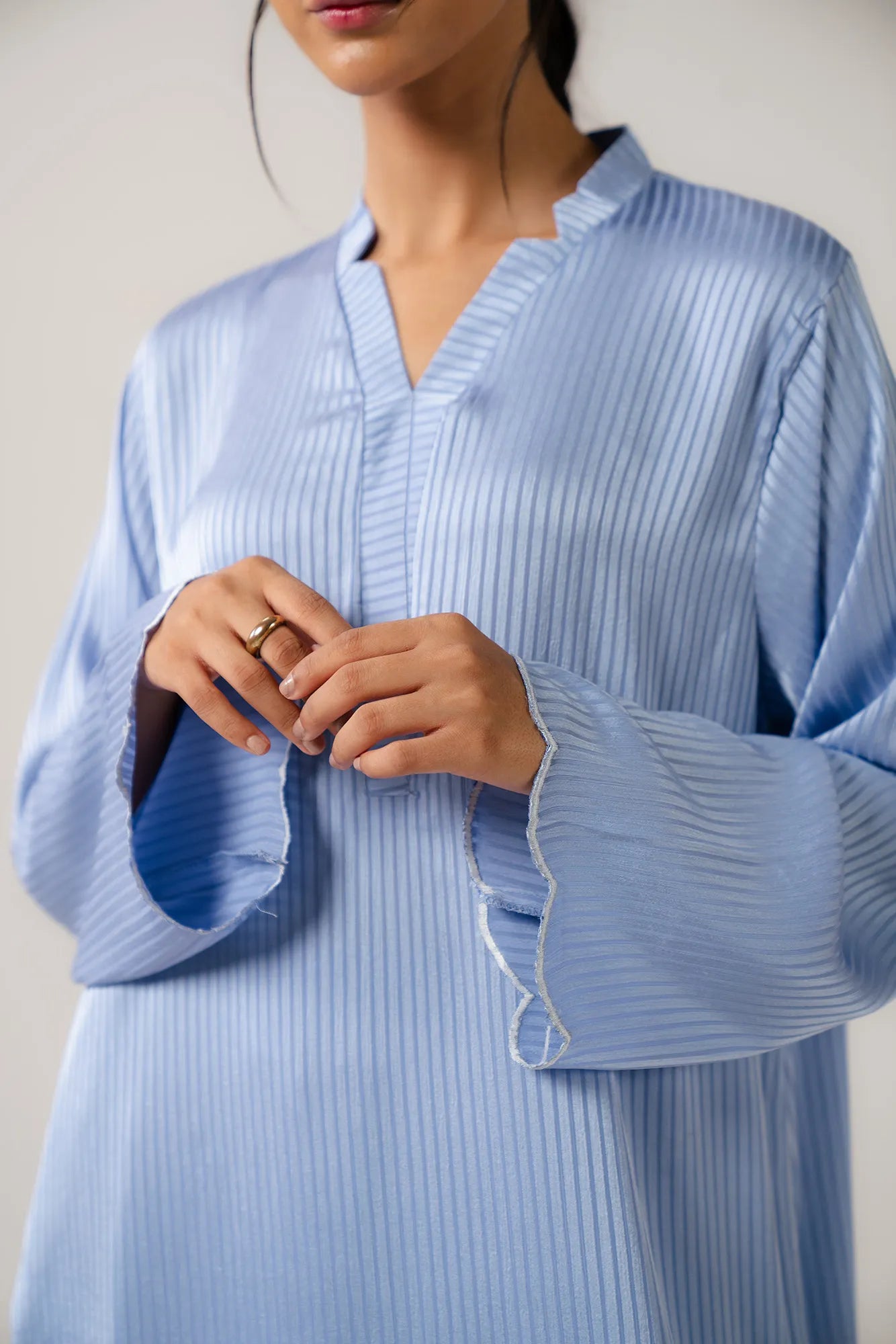 Trendy blue blended suit for women ready to wear 2025
