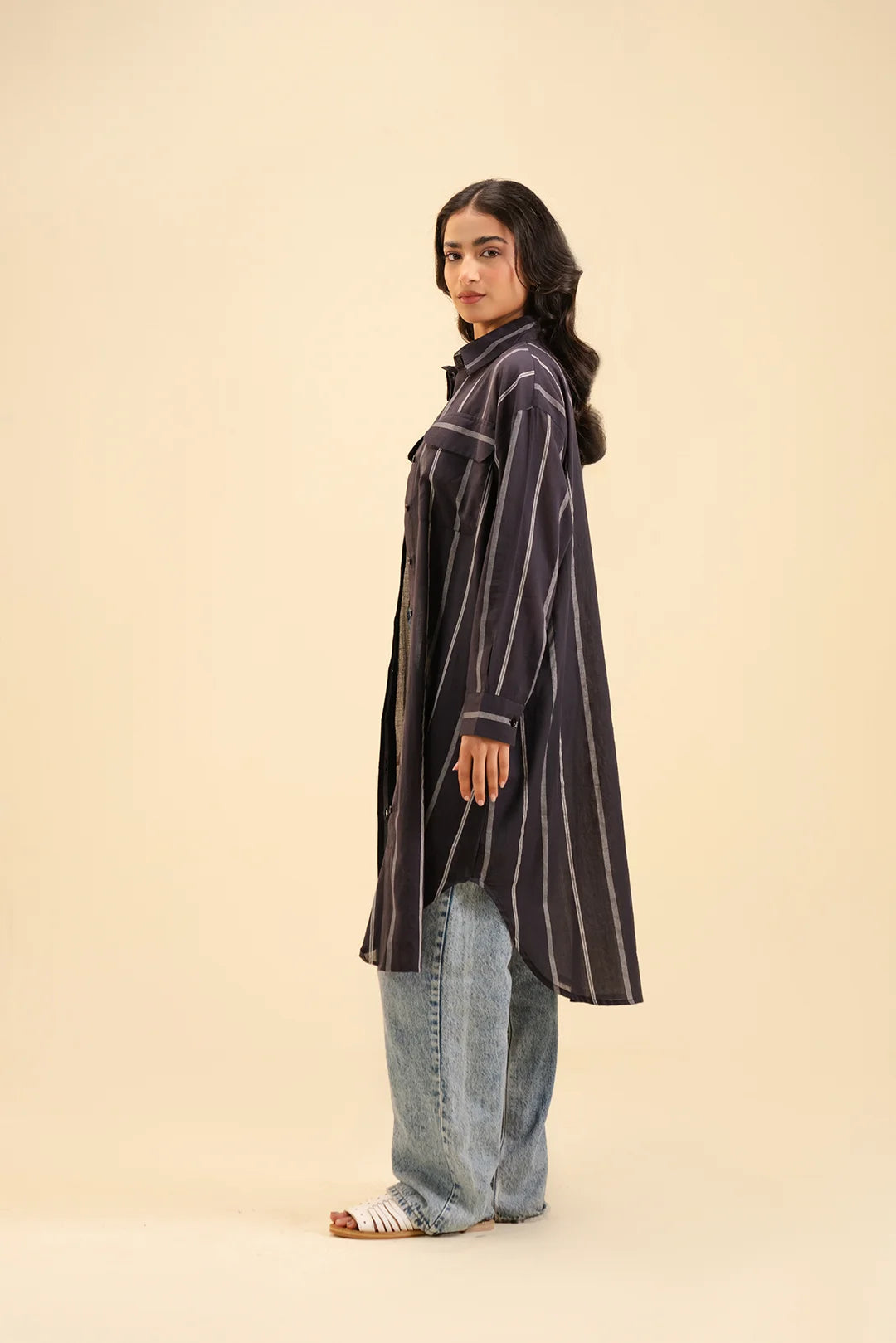 Trendy breathable intermix shirt for women – casual and chic outfit idea.