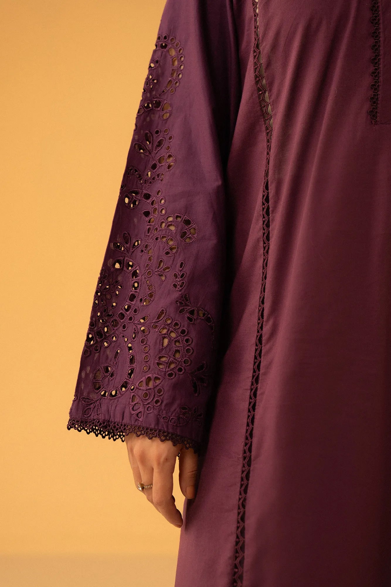 Trendy cambric embroidered suit for women in Pakistan summer collection