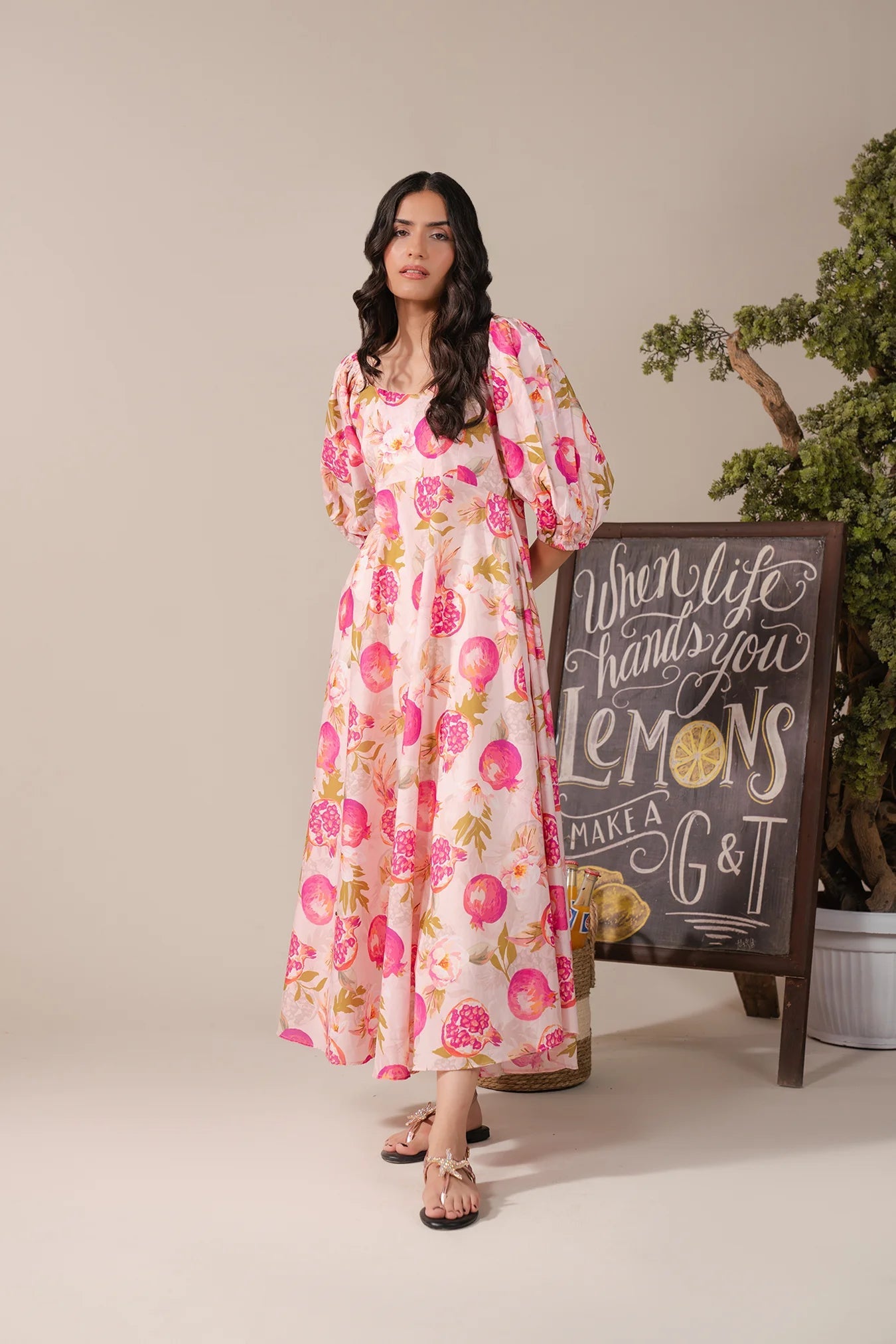 Trendy frock design for women in lawn fabric – Pakistani maxi dress style