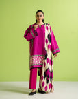 Unstitched 3 piece linen suit for women, digital print shirt, trouser, and dupatta fabric, new arrival in Pakistan