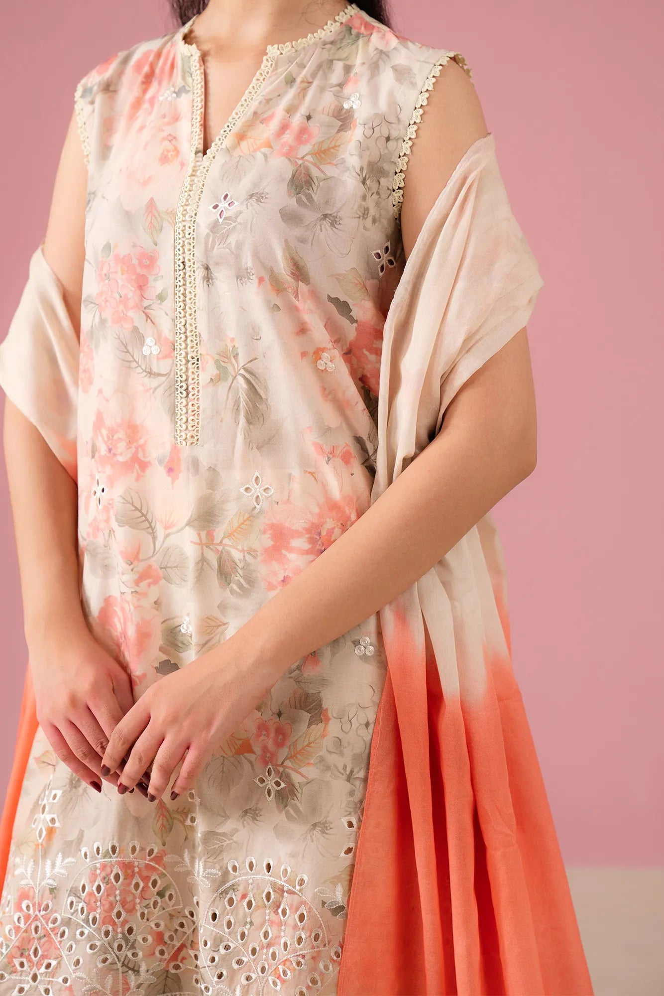 Unstitched Embroidered Lawn 3 Piece Dress – Comfortable Daily Wear for Women in PIA Housing Lahore