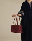 Maroon Handbag Pret Fall - 25