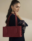 Maroon Handbag Pret Fall - 25