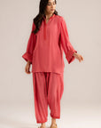 2 Piece Solid Embroidered Suit Pret SS - 26