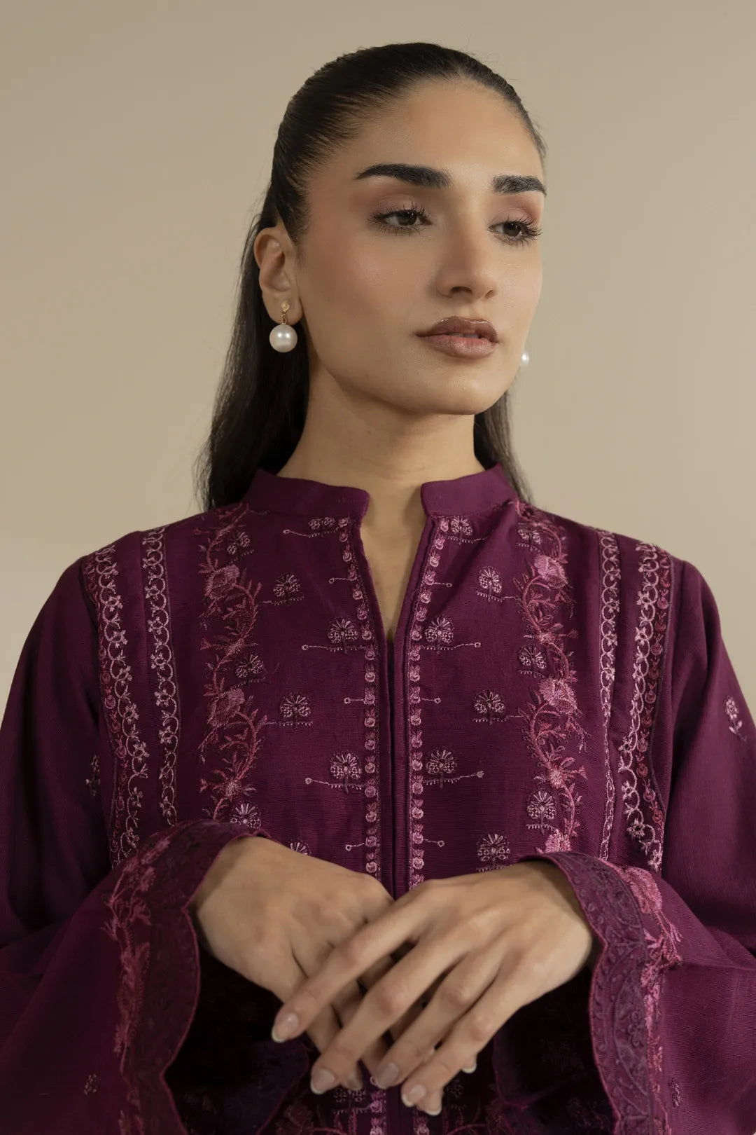 2 Piece Embroidered Khaddar Suit