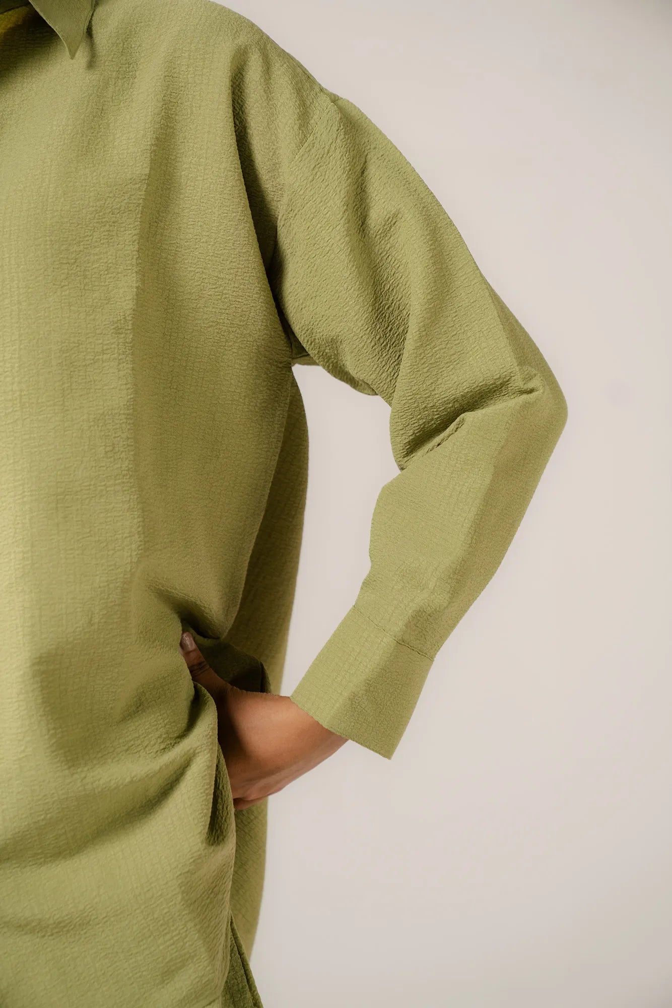Women's co ord sets sage - casual matching shirt 