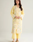 Yellow embroidered lawn suit 2 piece women Beyond East Pakistan