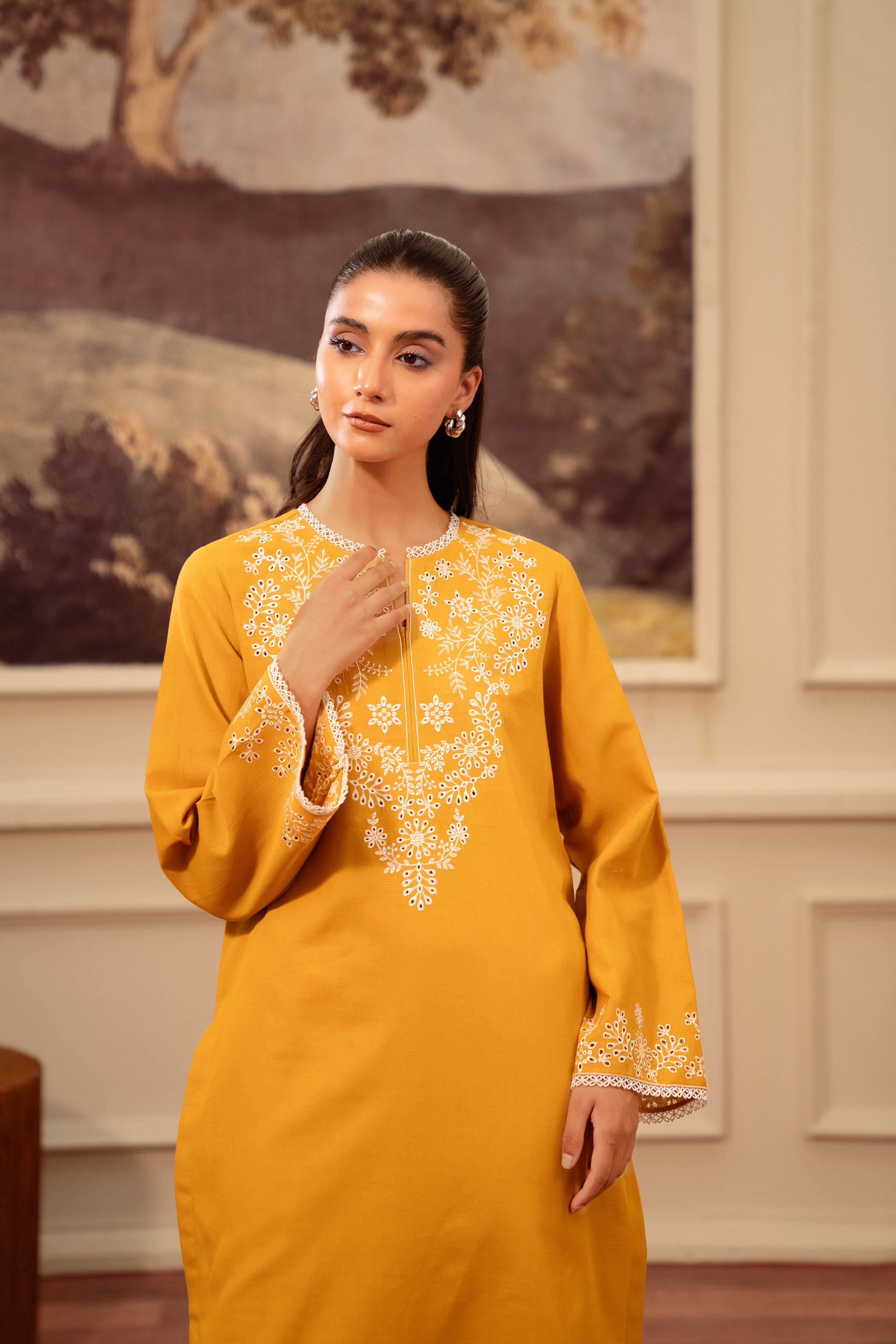 afrozeh thread work suit
