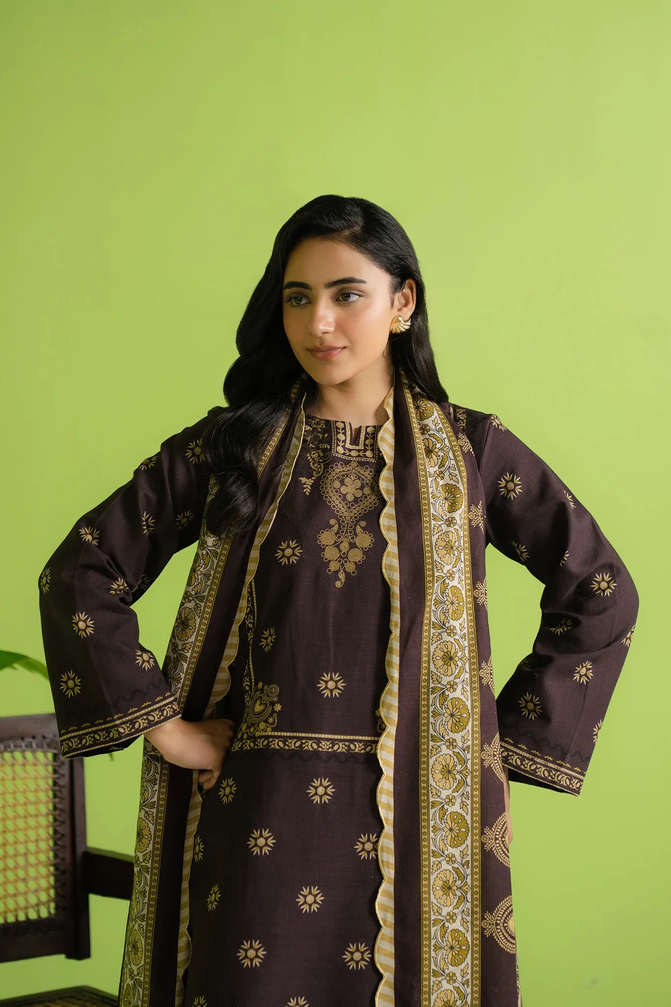 2 Piece Printed Khaddar Suit Unstitched Fall - 25