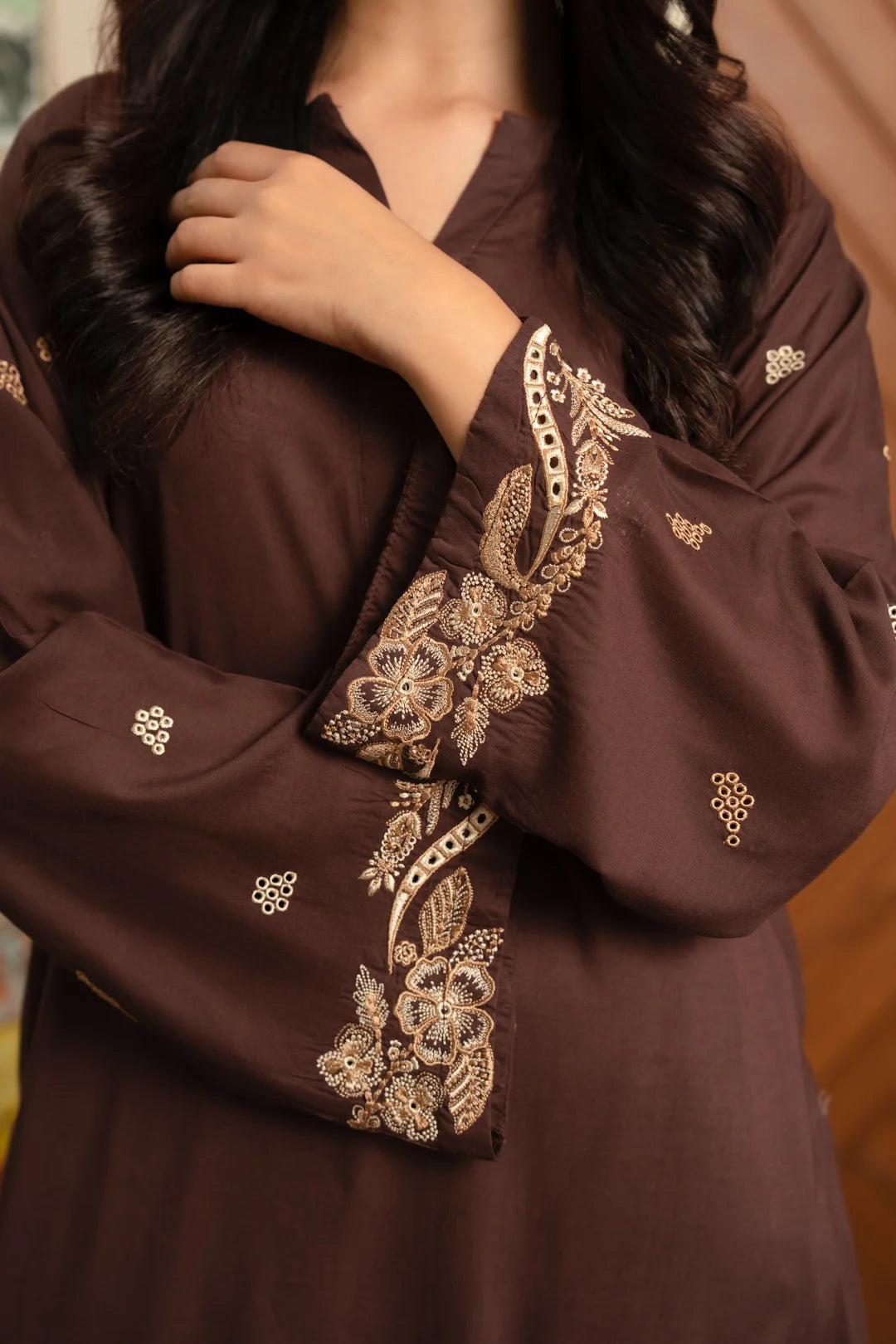 embroidered Sleeves 1 piece pret shirt