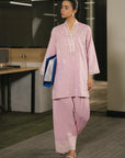 2 Piece Embroidered Cambric Suit