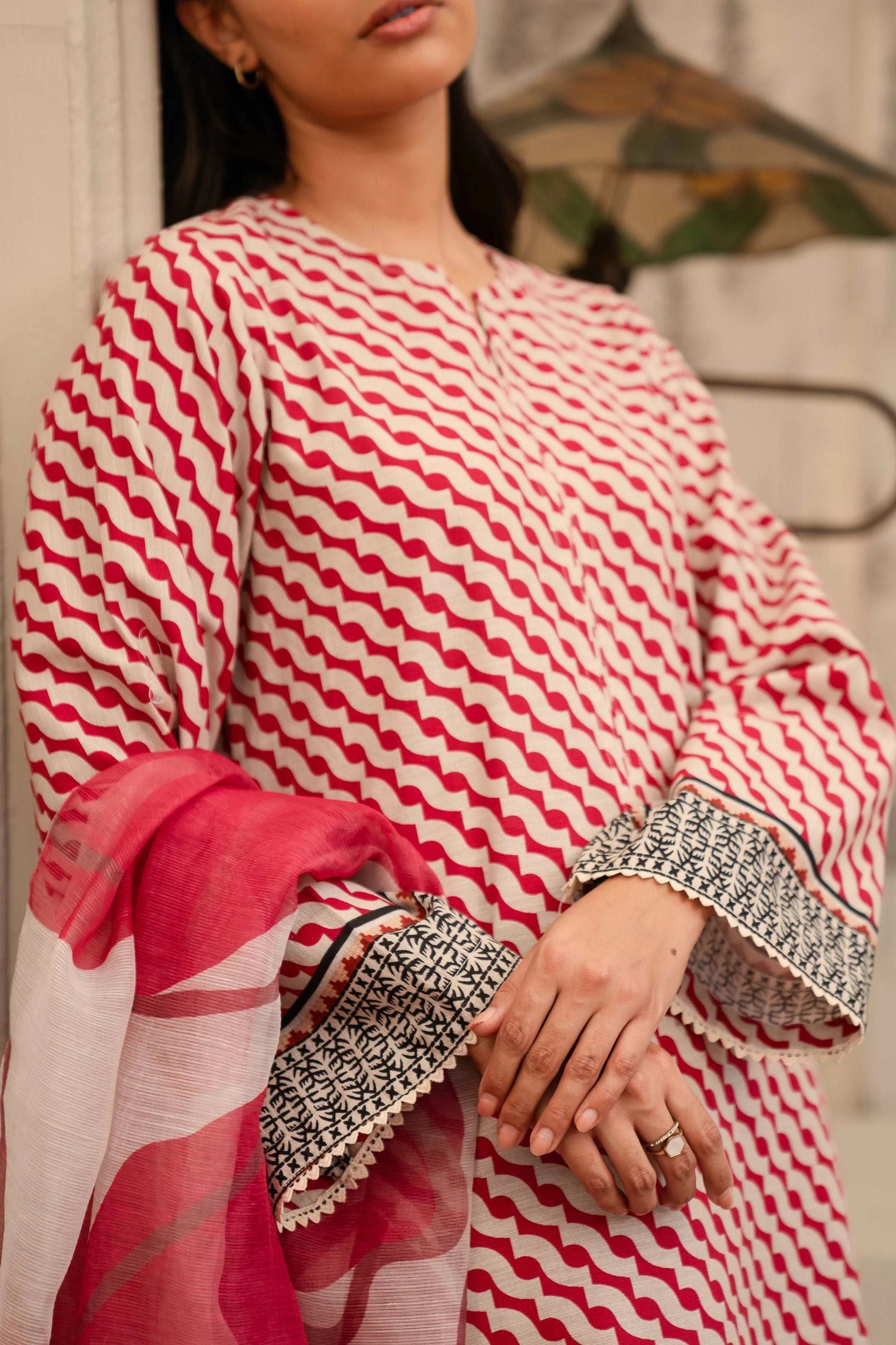 3 Piece Printed Khaddar Suit Pret Winter-24