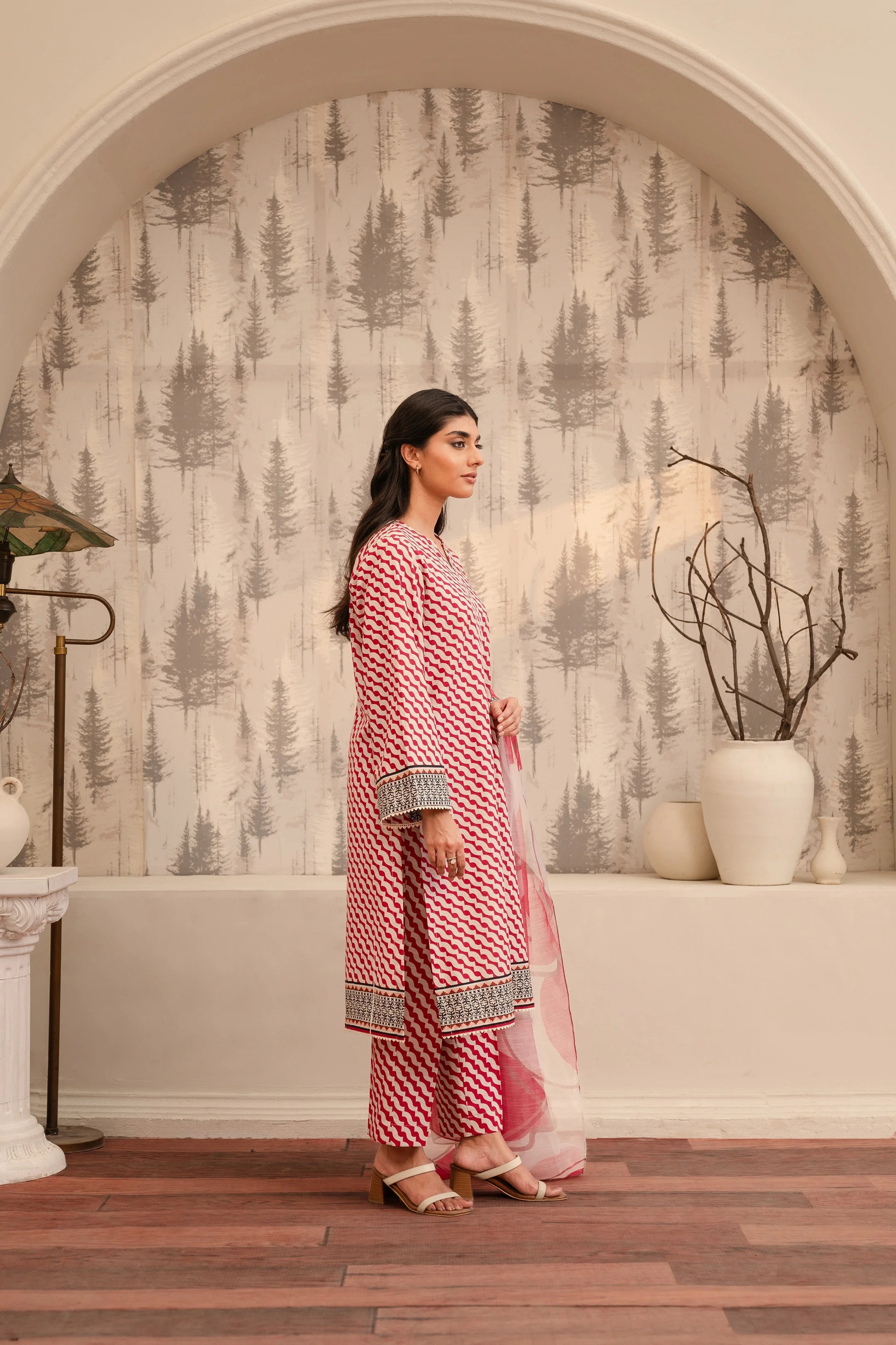 3 Piece Printed Khaddar Suit Pret Winter-24
