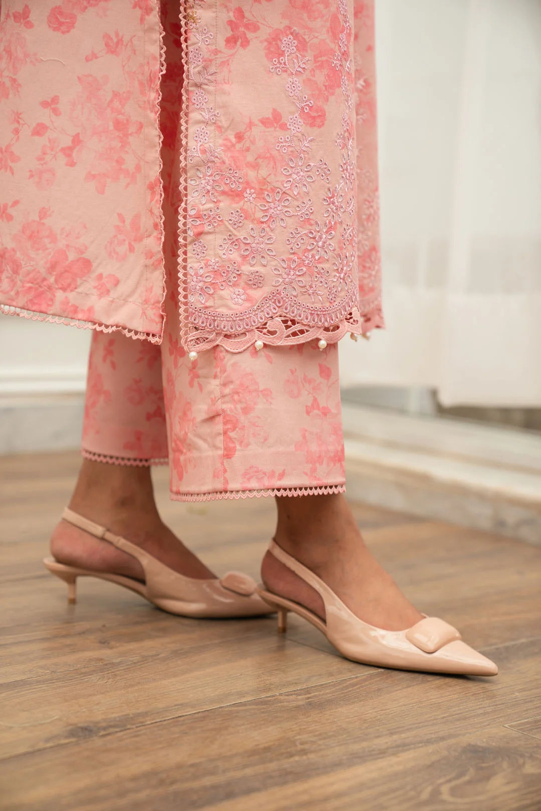 pink 3 piece unstitched lawn suit summer Pakistan Beyond East 2026
