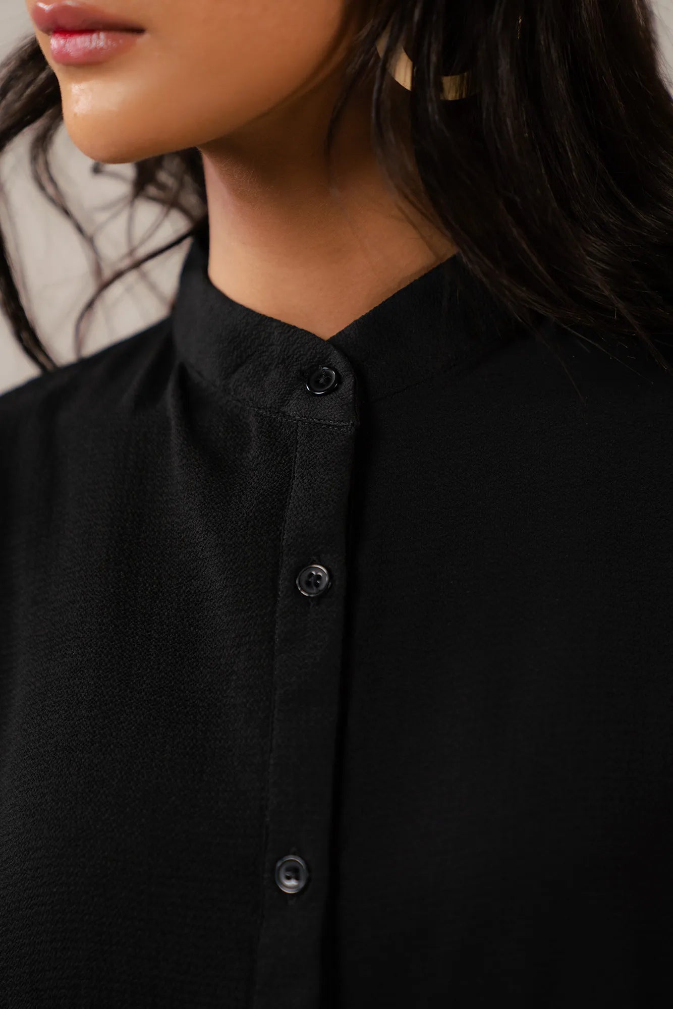round neck black women shirt for office and casual wear