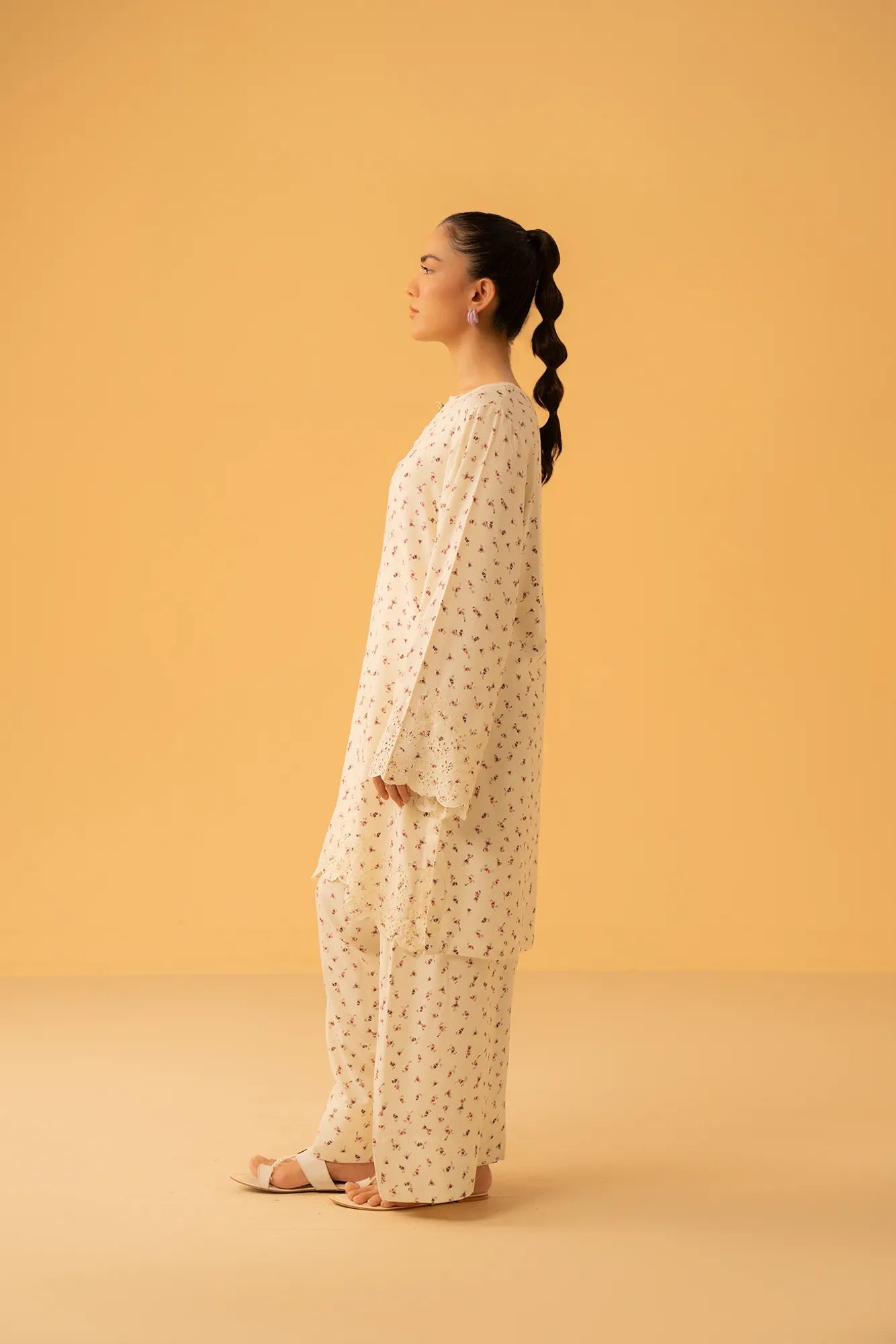 summer linen suit women – Beyond East 2 piece floral outfit