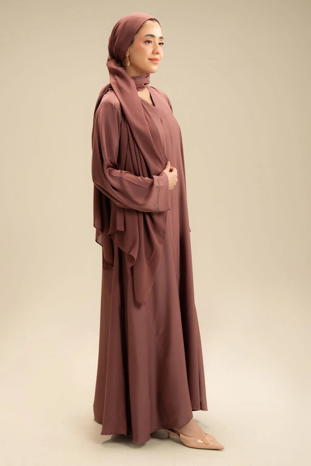 tea pink modest wear abaya – simple abaya designs Beyond East