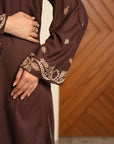 women embroidered brown top