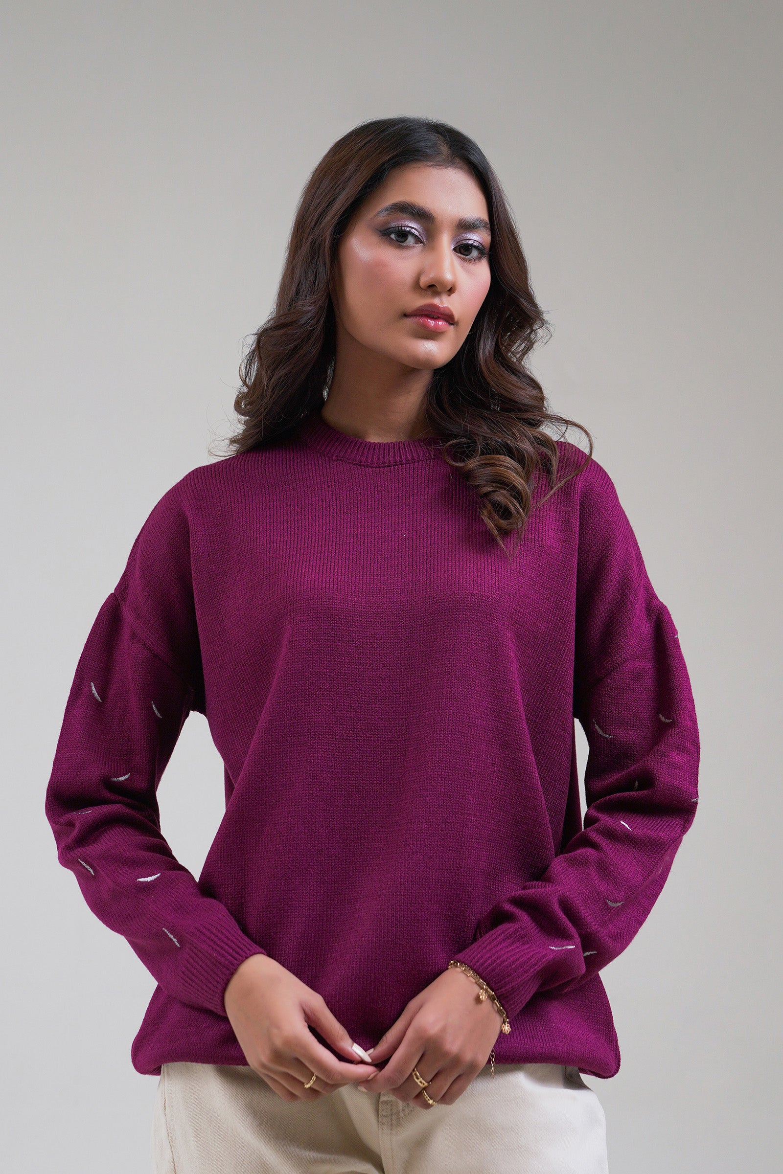Embroidered Sweater Beyond East Official