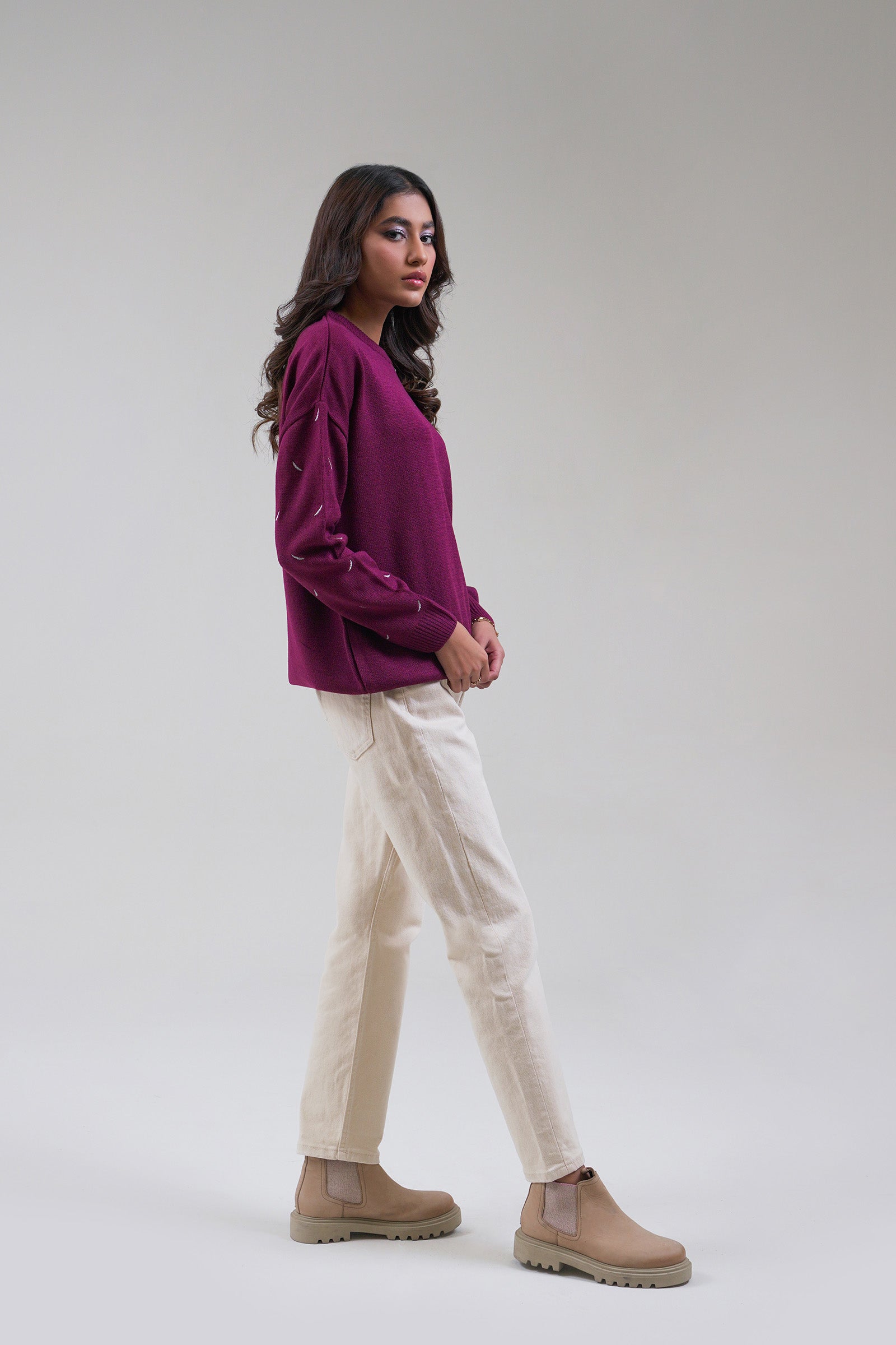 Embroidered Sweater Beyond East Official