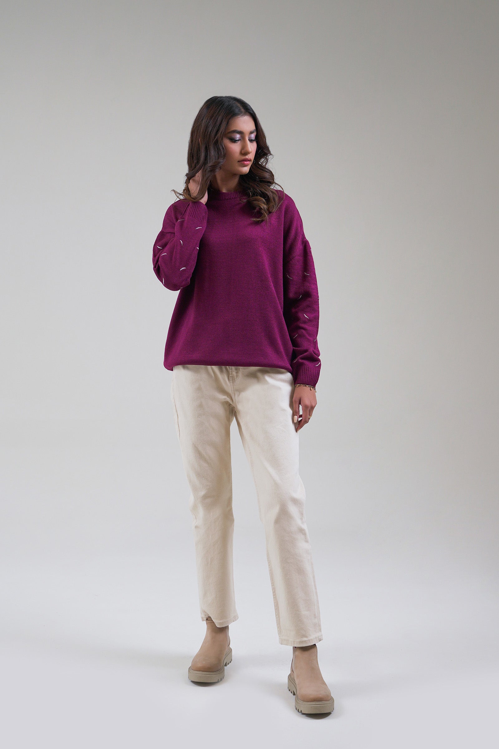 Embroidered Sweater Beyond East Official