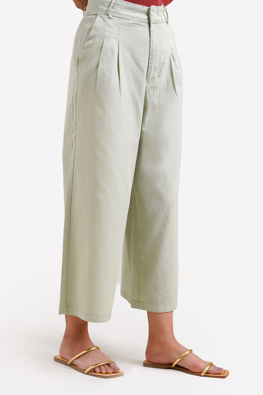Cropped Wide Leg Pants