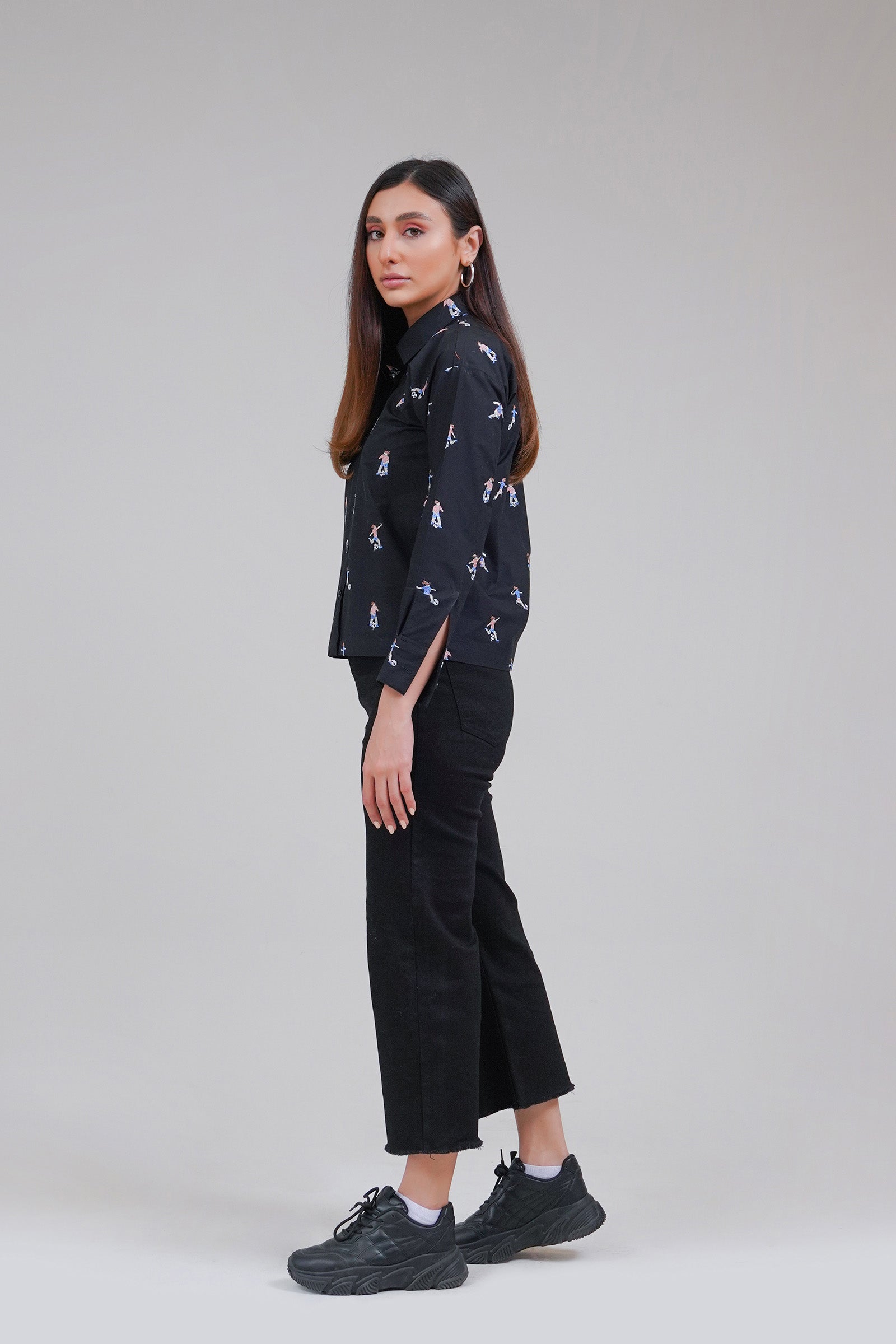 Embroidered Button-up Shirt Beyond East Official