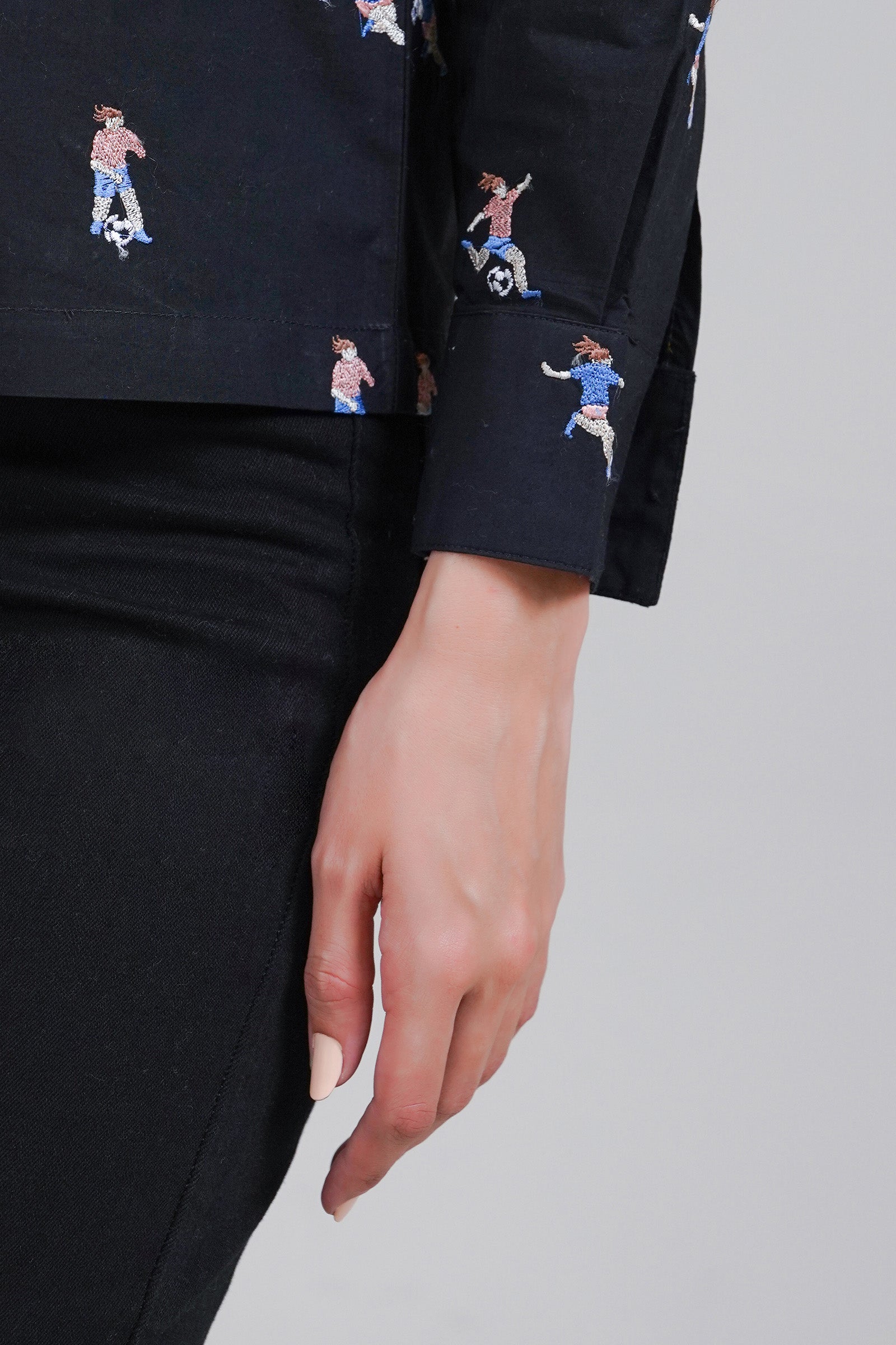 Embroidered Button-up Shirt Beyond East Official
